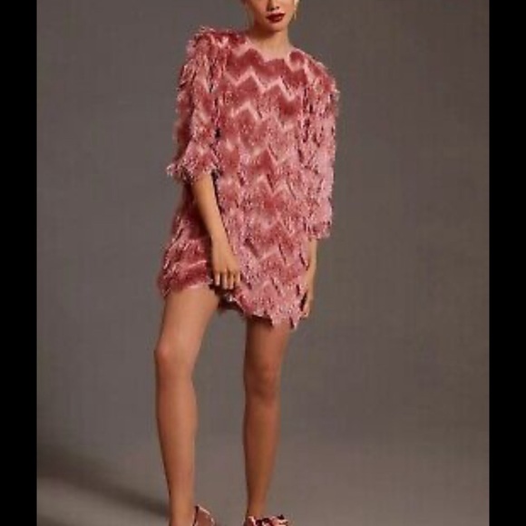 Brand new Fringe dress, in Dusty Pink - Picture 4 of 4